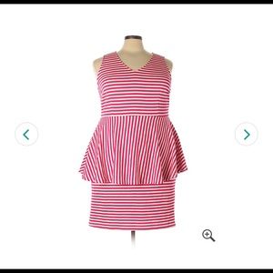 Pink dress with stripes